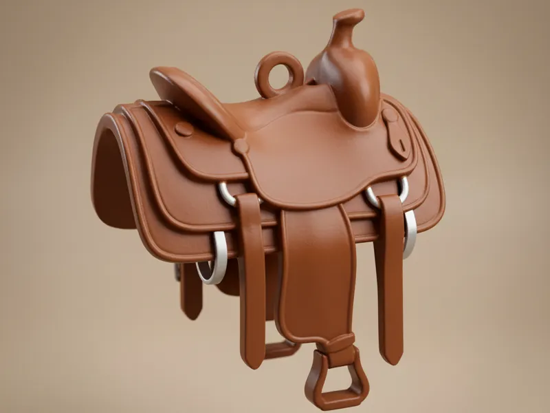 Western saddle ornament 