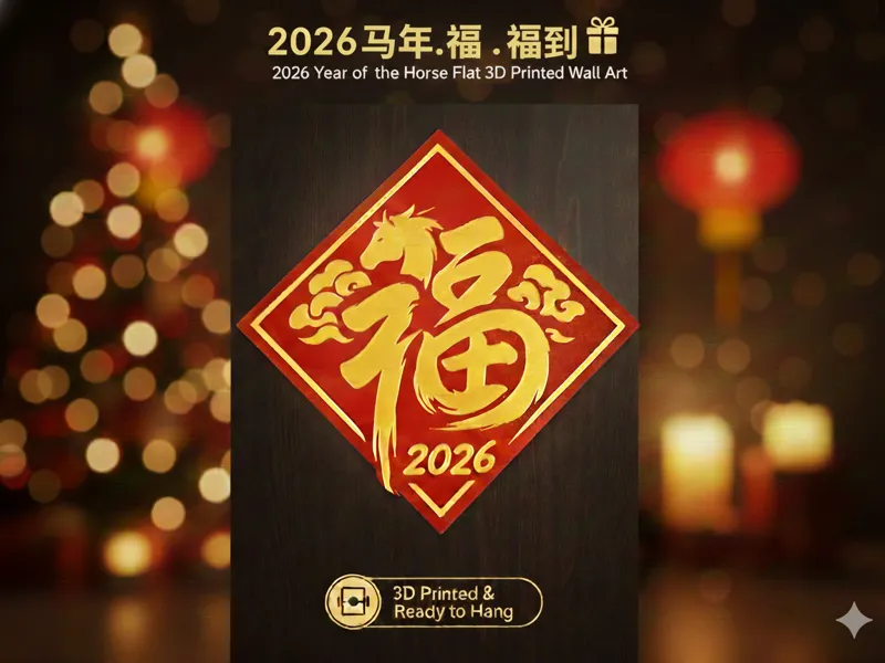 2026 马年福字｜平面 / 浮雕 双版本 装饰画