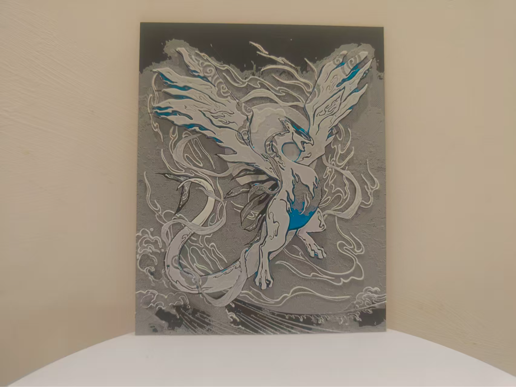 浮世绘风格版画宝可梦洛奇亚