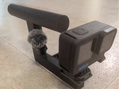 gopro and mic camera handheld mount