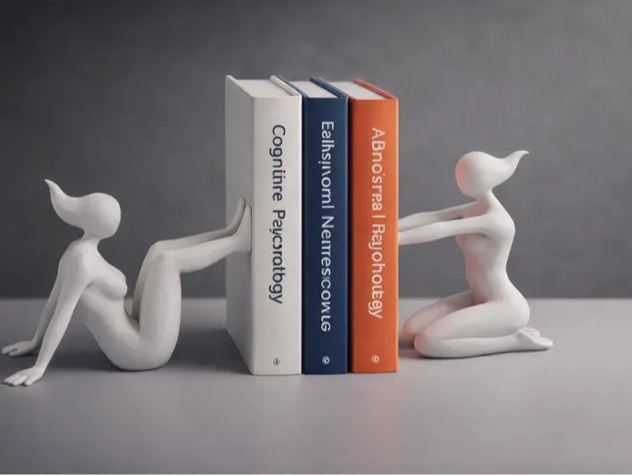 Bookend Duo Flaming Women Minimalistic Art