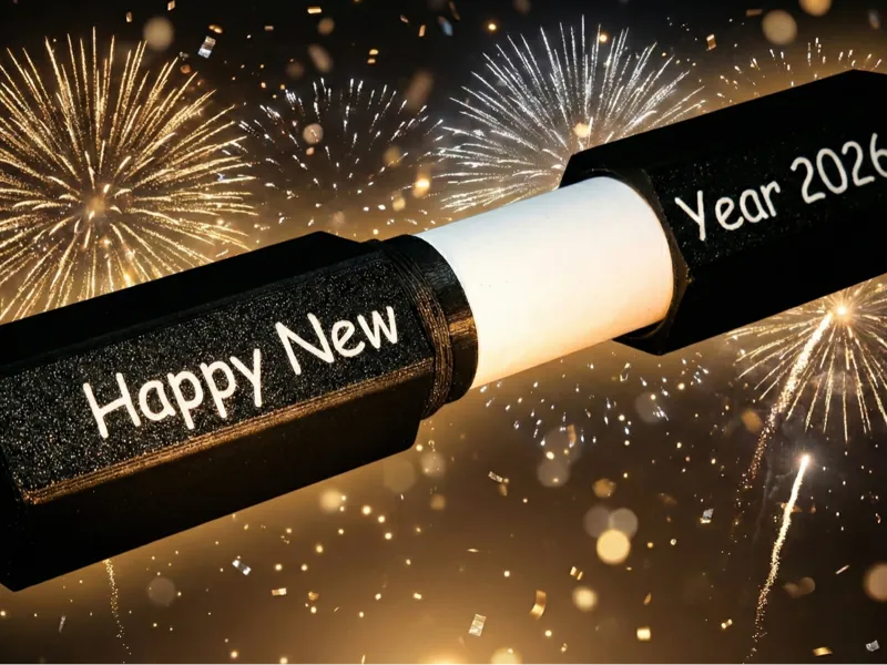 Happy New Year 2026 Hexagon Gift Tube 