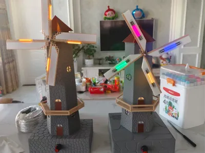 Windmill Ceramic Lamp with Music Playback