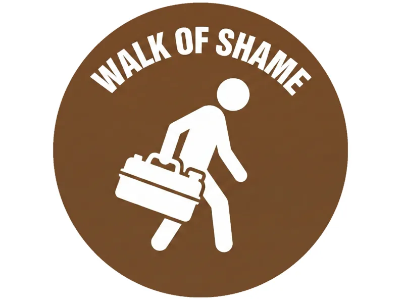 WALK OF SHAME - The Ultimate Camping Tribute Badge