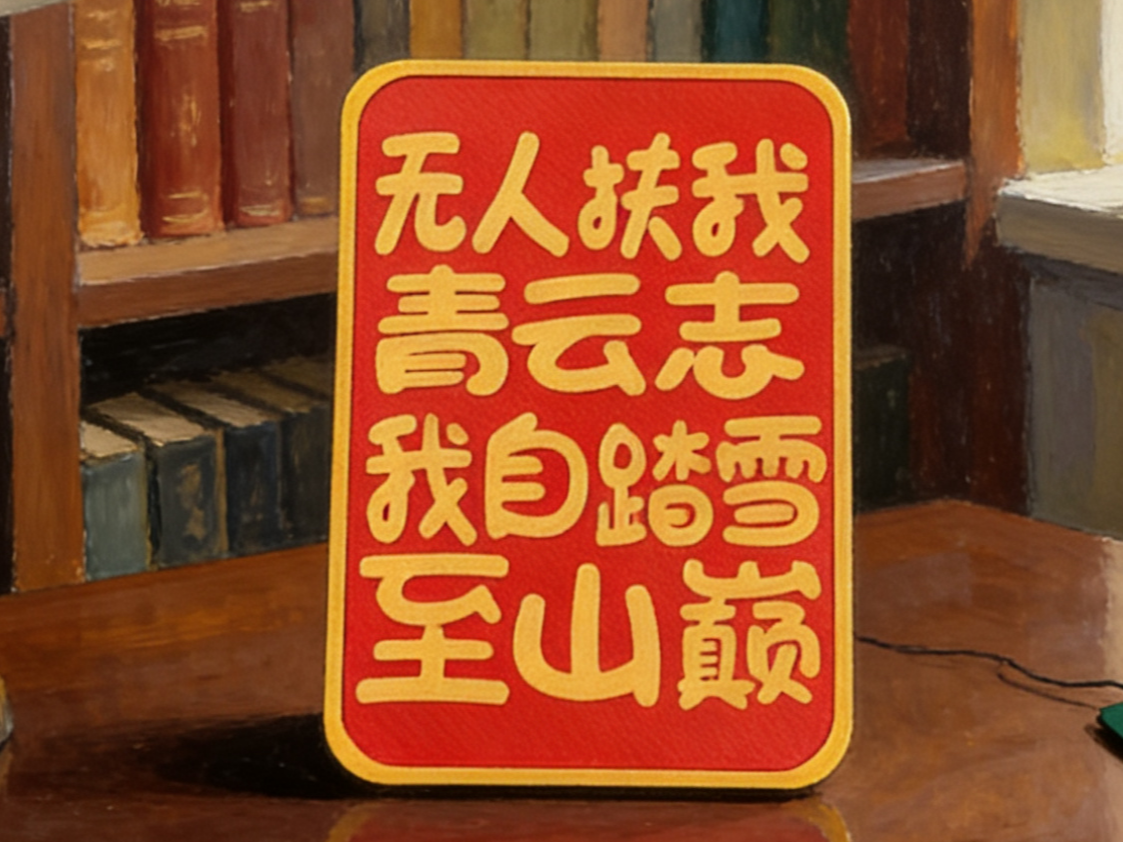 无人扶我青云志 我自踏雪至山巅！励志格言创意桌面相框摆件 送朋友同事礼物