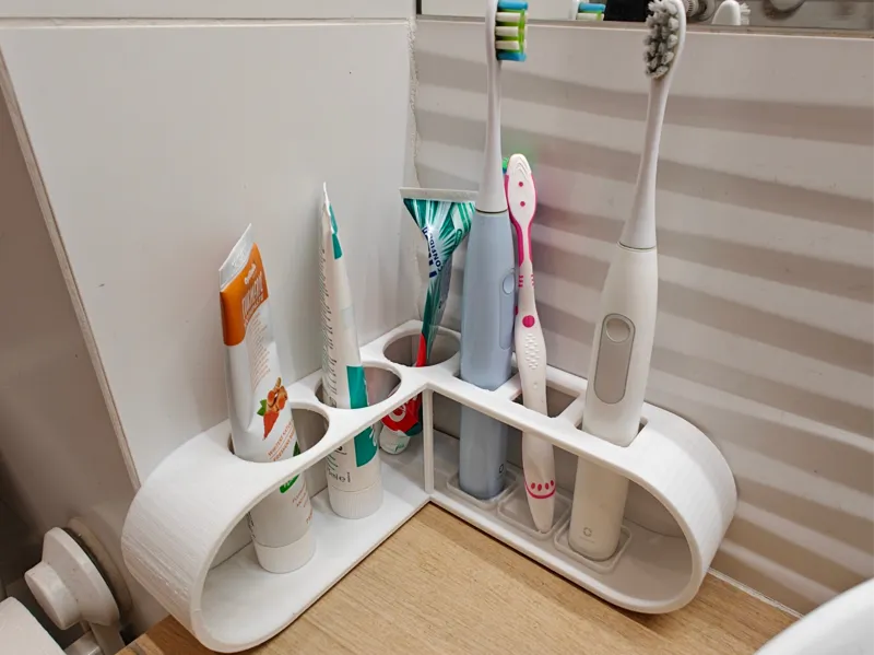 Toothbrush and toothpaste stand