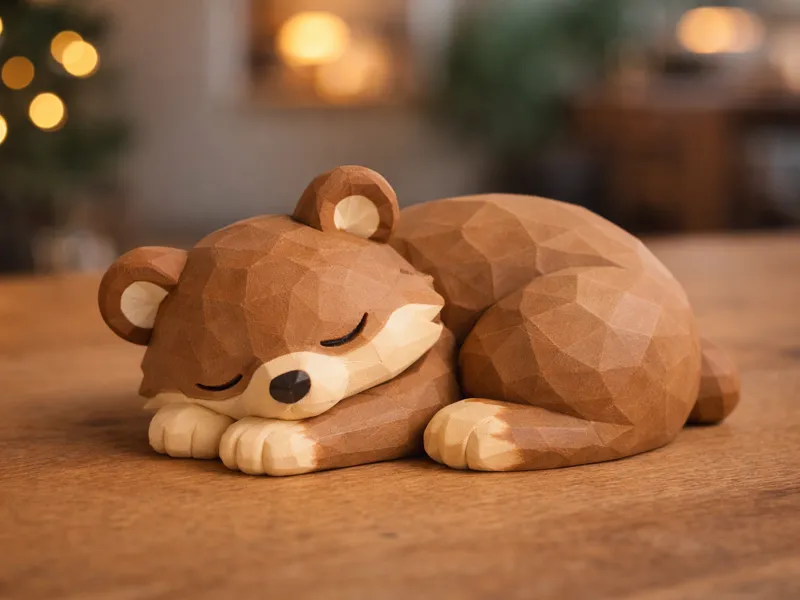 Low Poly Sleeping Bear 