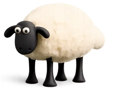 Normal sheep from Shaun The Sheep