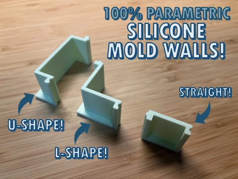 Parametric Silicone Mold Walls with Alignment - Free 3D Print Model ...