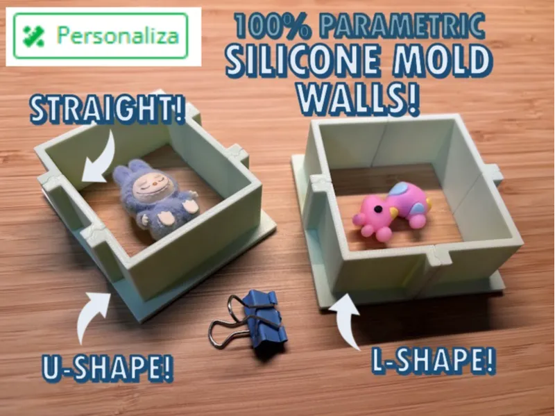Parametric Silicone Mold Walls with Alignment