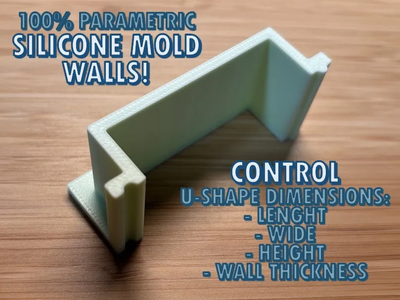 Parametric Silicone Mold Walls with Alignment - Free 3D Print Model ...