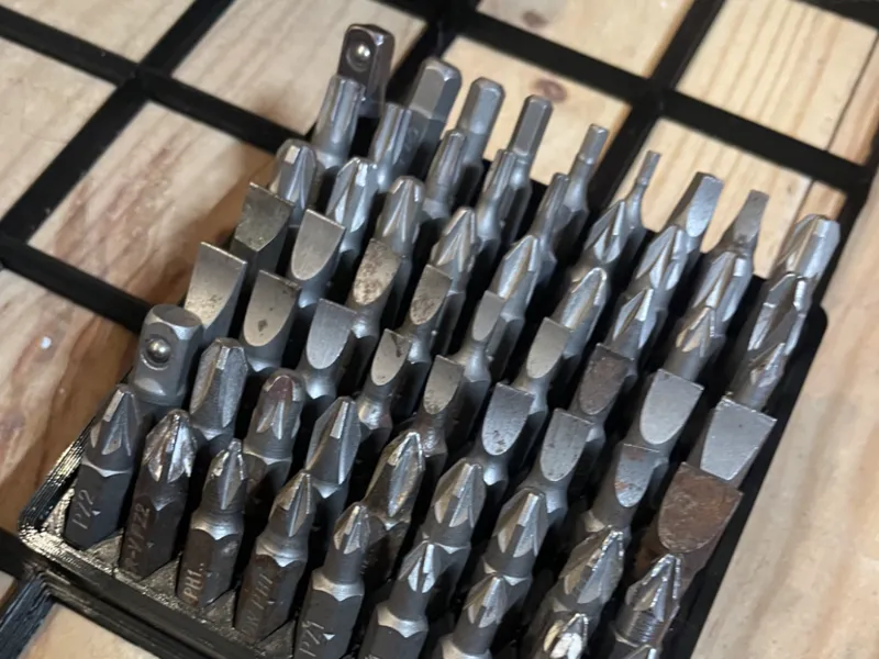 Gridfinity 2x2 Hex Bit Holder - Heavy Duty