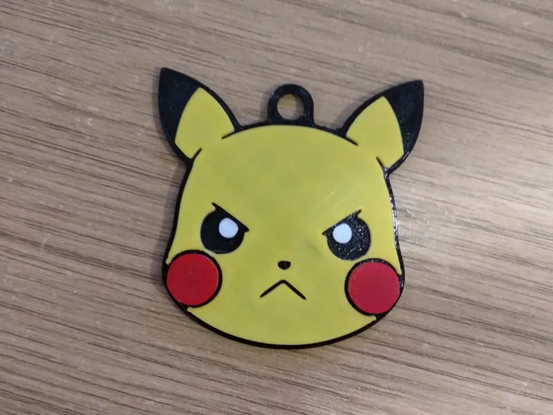 Angry Pikachu Keychain