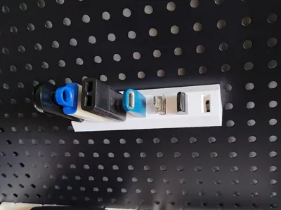 Pegboard - USB Socket - Hole Diameter 6mm - Hole Spacing 16mm