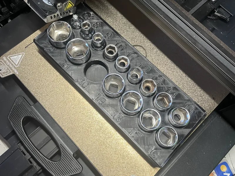 Gridfinity Socket Rack 8-22mm - Optimized