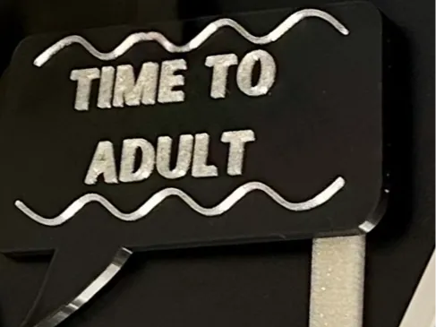 "Time to Adult" graduation Photo Booth photo prop