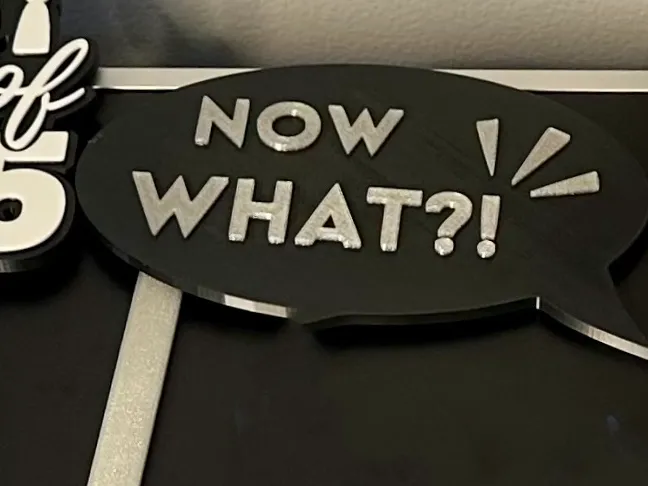 Now What Photo Booth Prop