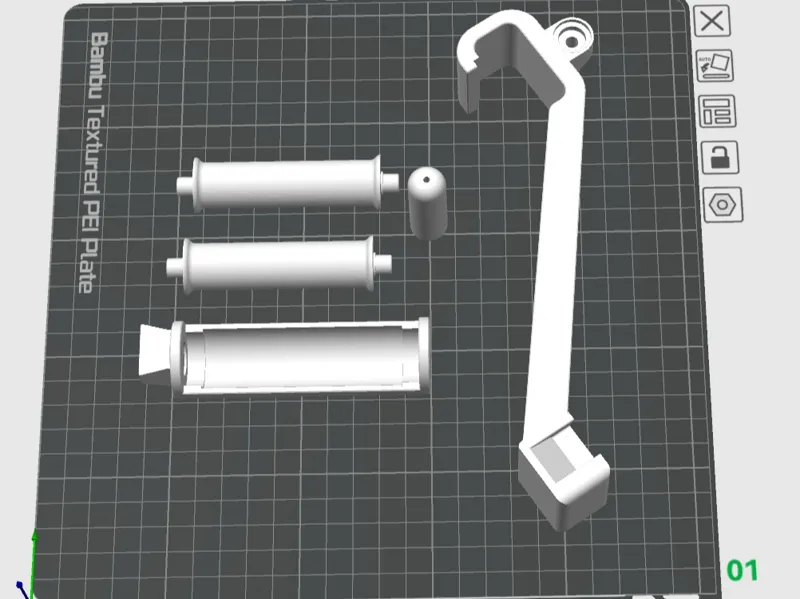 A1 back spool holder with angled fil. guide-remix