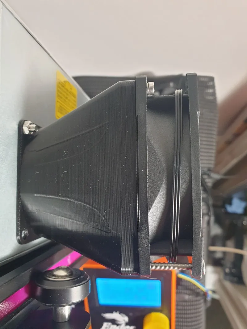 Ender 3 Power Supply Duct Adapter - 60mm to 80mm