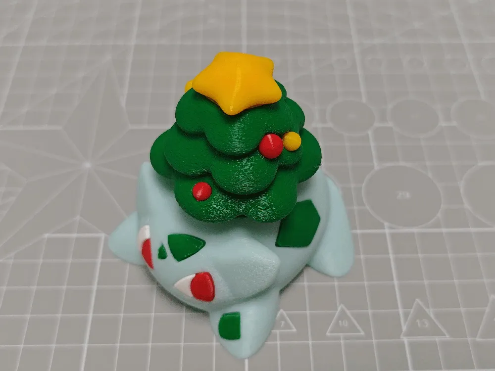 Bulbasaur style - Push-type Christmas tree - Separate parts, no AMS ...
