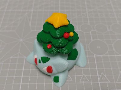 Bulbasaur style - Push-type Christmas tree - Separate parts, no AMS required