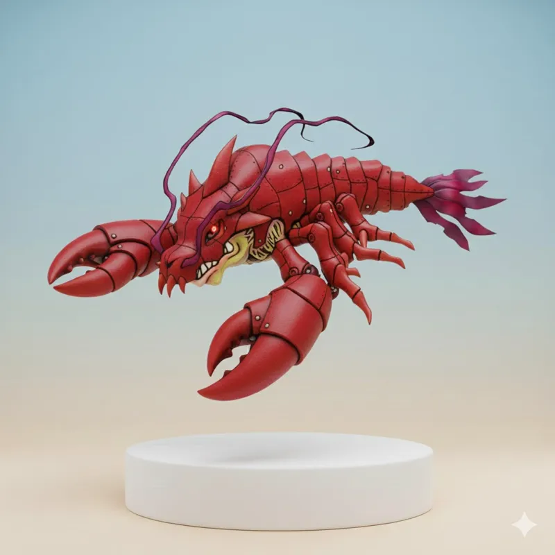 Ebidramon Digimon Creature Model