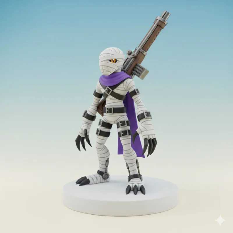 Mummymon Digimon Creature Model