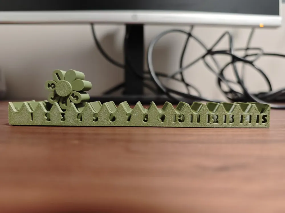 Calendar Rolling Ruler Desktop Calendar Perpetual Calendar Floral Path ...