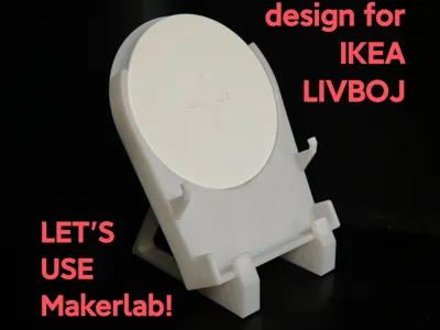 IKEA LIVBOJ 10w wireless charger stand Parametric Customizable Stand