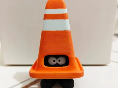 traffic cone push fidget toy