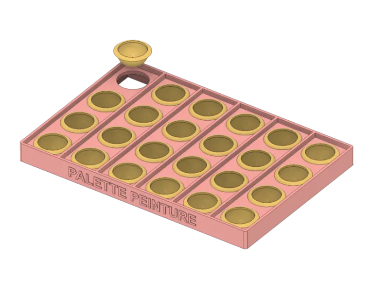 Palette à peinture 24 récipients