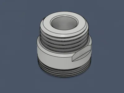 24mm OD fine thread to 1/2 inch OD coarse thread