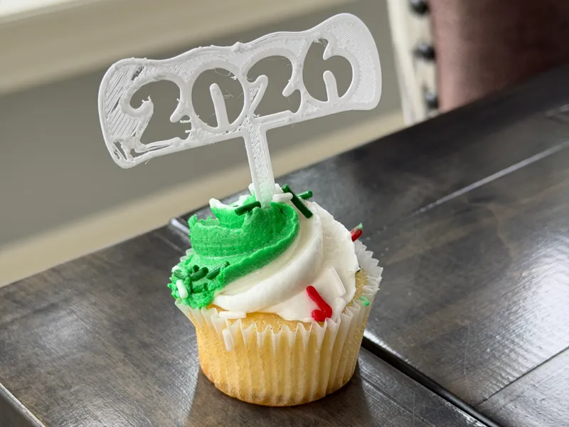 New Years Cupcake Topper 2026