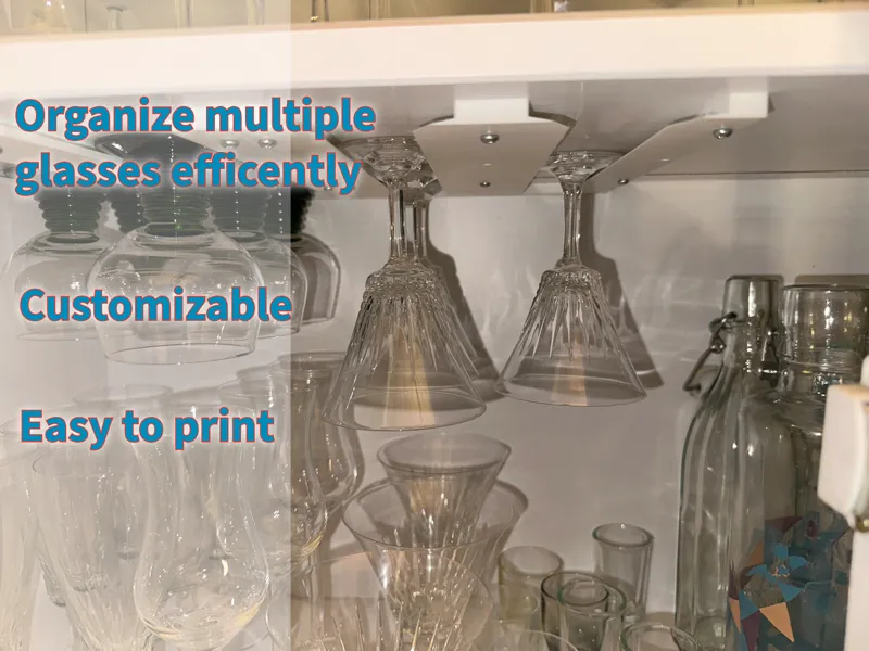 Customizable holder for hanging Glasses