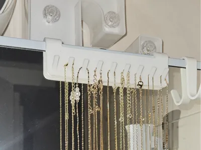 Hook Mounted Necklace Organizer