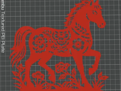 Year of the Horse Window Paper Cut