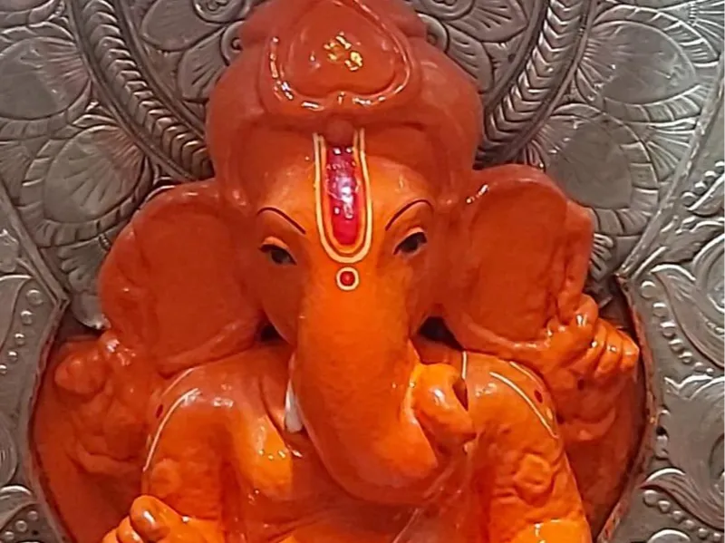 Ganesha statue orange