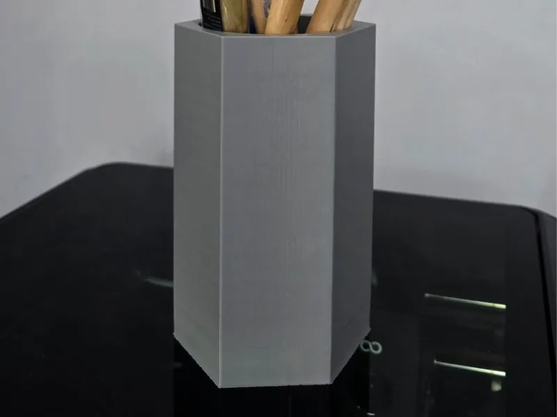 Hexagon Paintbrush holder or vase.
