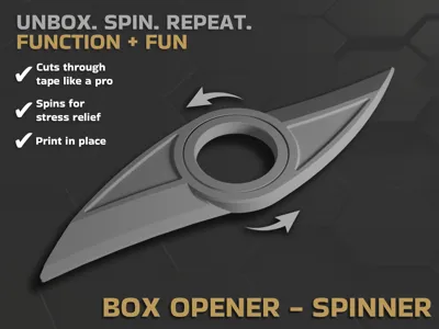Dubble blade box opener - spinner