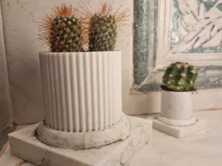 Greek column flower vase