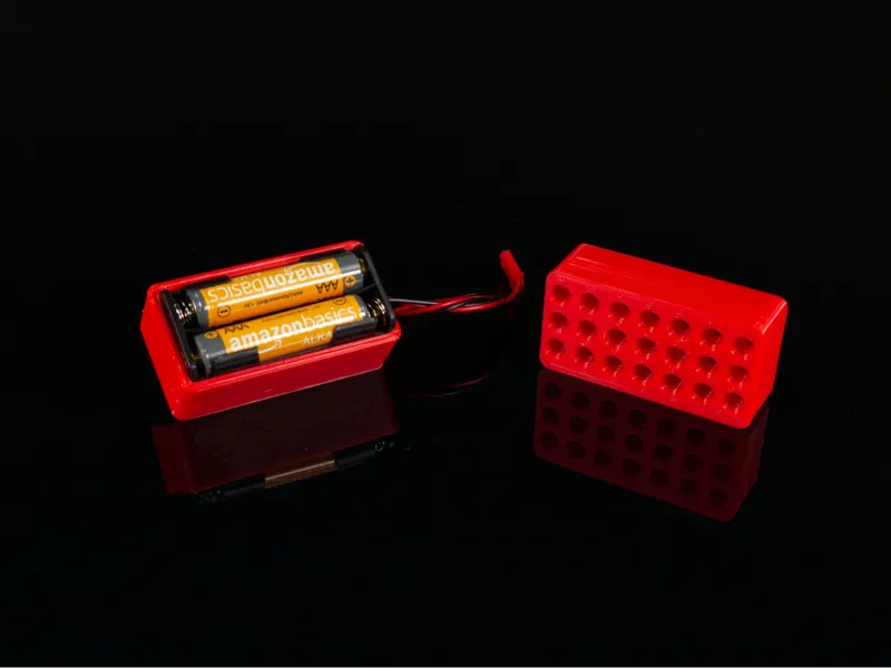 AAA Battery Holder with Holes