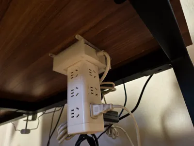Under-Desk Mount for Vertical Power Strip