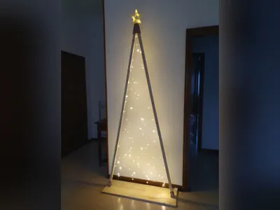 2D Space-Saving Wooden Christmas Tree