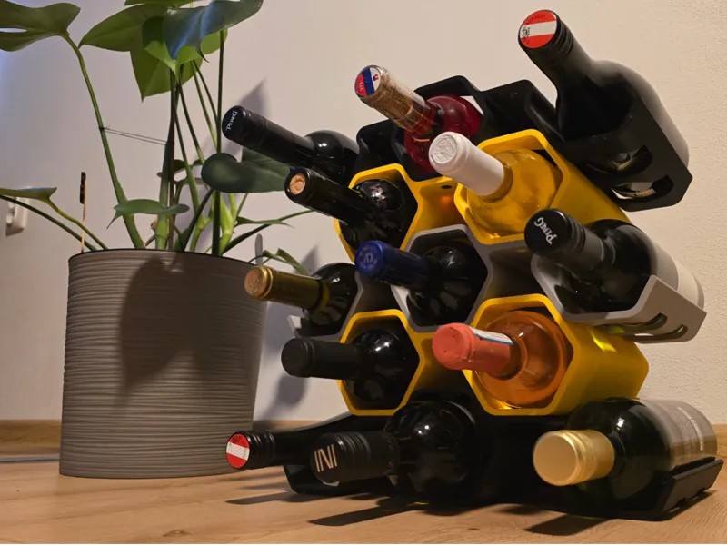 Modular Hex Wine Rack – Tool-free Assembly