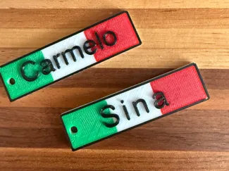 Namensschild Italien