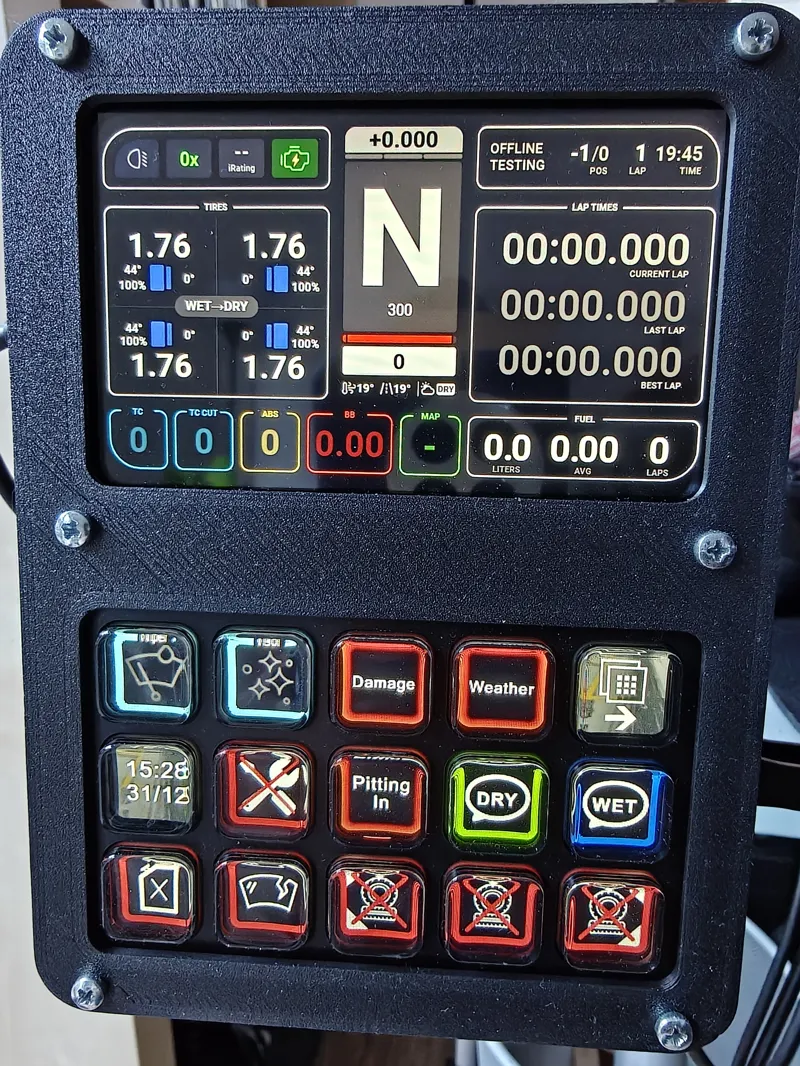 Buttonbox and Dashboard 4.3" for Simracing