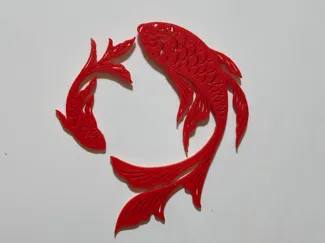 祁煜剪纸(双鱼系缘)
