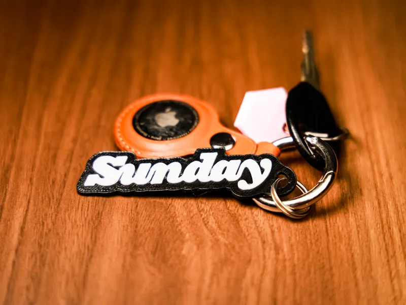Sunday Logo Keychain