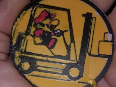 Nintendo 80s Forklift certification badge