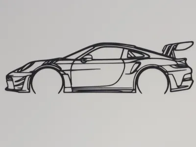 Porsche 911 GT3 RS Bodykit Wall Art